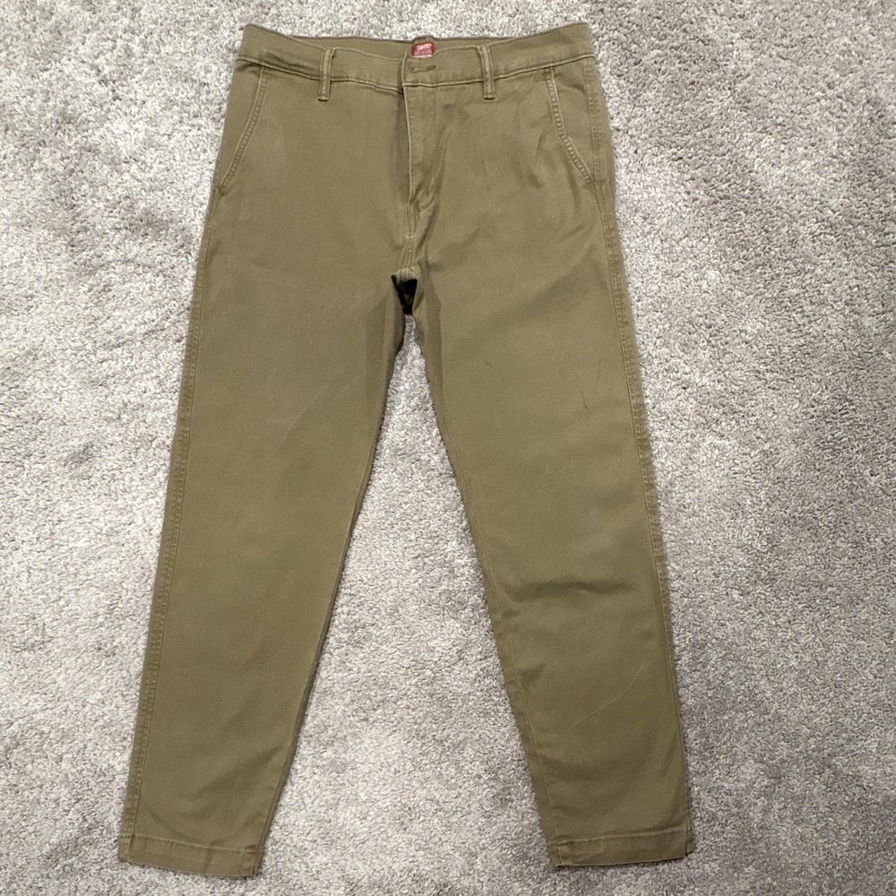 Levi's XX Chino Men's Green Cotton Twill Tapered Leg Flat Front Pants 34